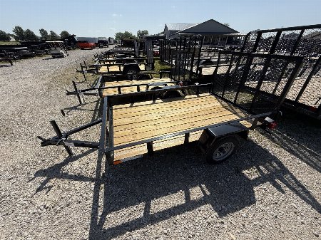 New 2025 AMO US081 Utility Trailer 5X8 SA LOWSIDE 12" TIRES (GVW:2990) BLACK