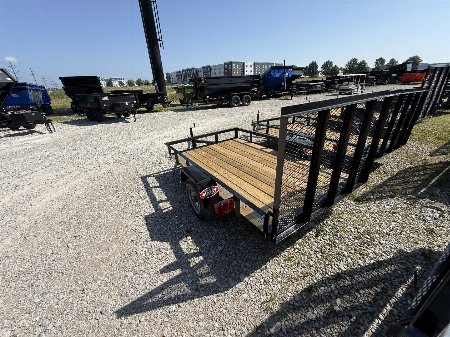 New 2025 AMO US081 Utility Trailer 5X8 SA LOWSIDE 12" TIRES (GVW:2990) BLACK