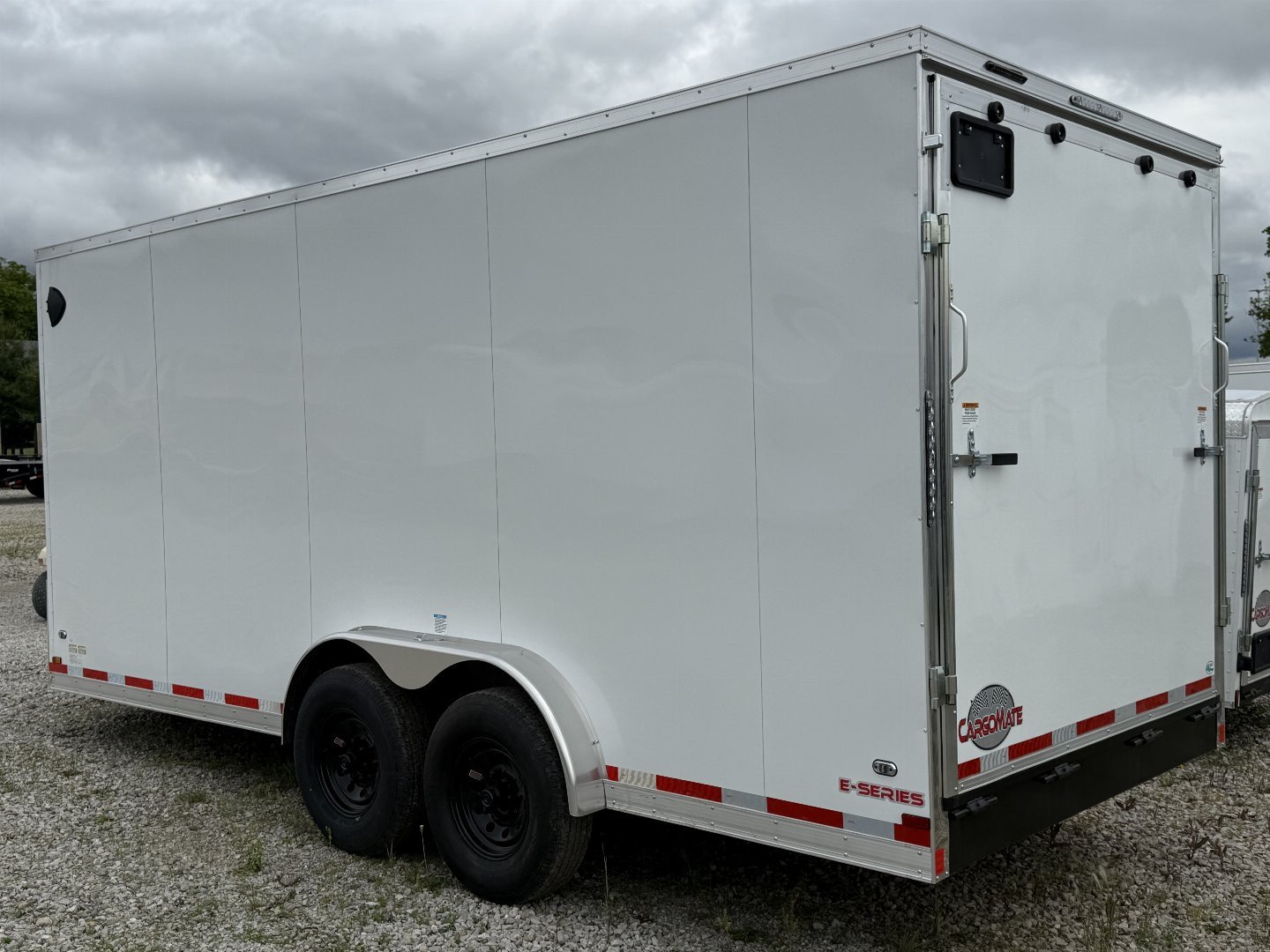 New 2025 Cargo Mate EHW718TA2 Enclosed Cargo Trailer 7x18 TA RAMP DOOR (GVW:14000) WHITE