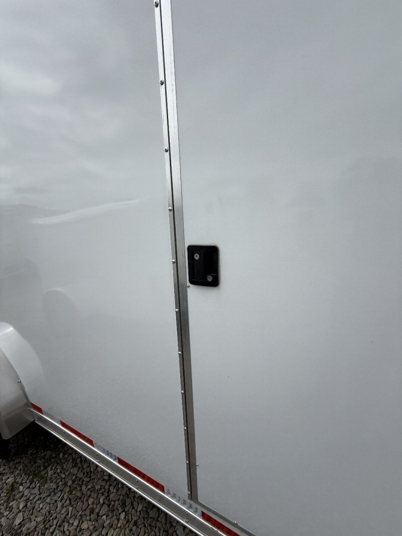 New 2025 Cargo Mate EHW718TA2 Enclosed Cargo Trailer 7x18 TA RAMP DOOR (GVW:14000) WHITE