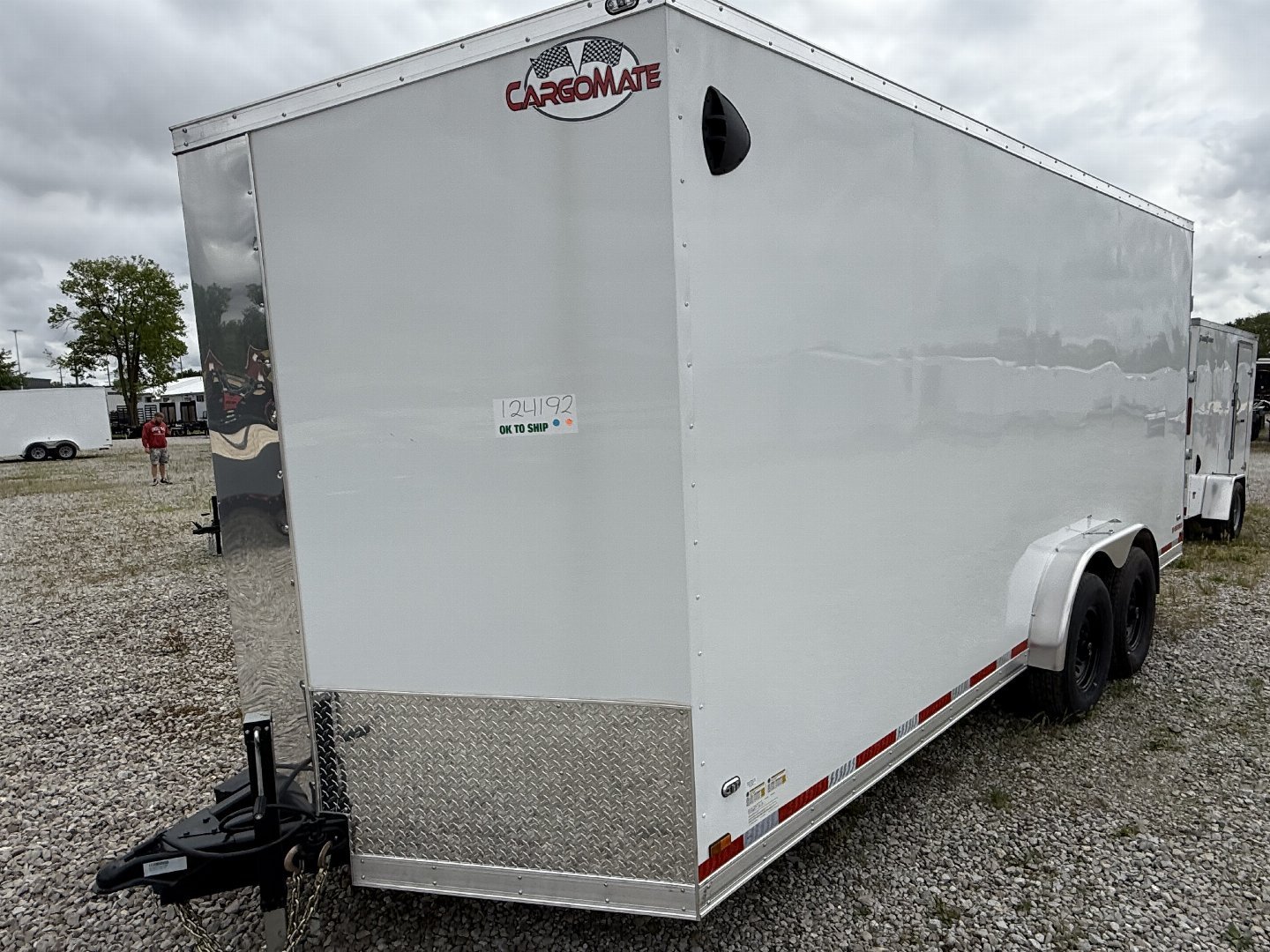 New 2025 Cargo Mate EHW718TA2 Enclosed Cargo Trailer 7x18 TA RAMP DOOR (GVW:14000) WHITE