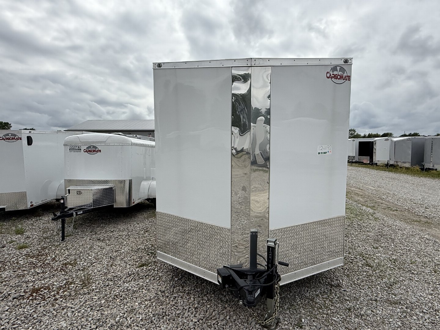 New 2025 Cargo Mate EHW718TA2 Enclosed Cargo Trailer 7x18 TA RAMP DOOR (GVW:14000) WHITE