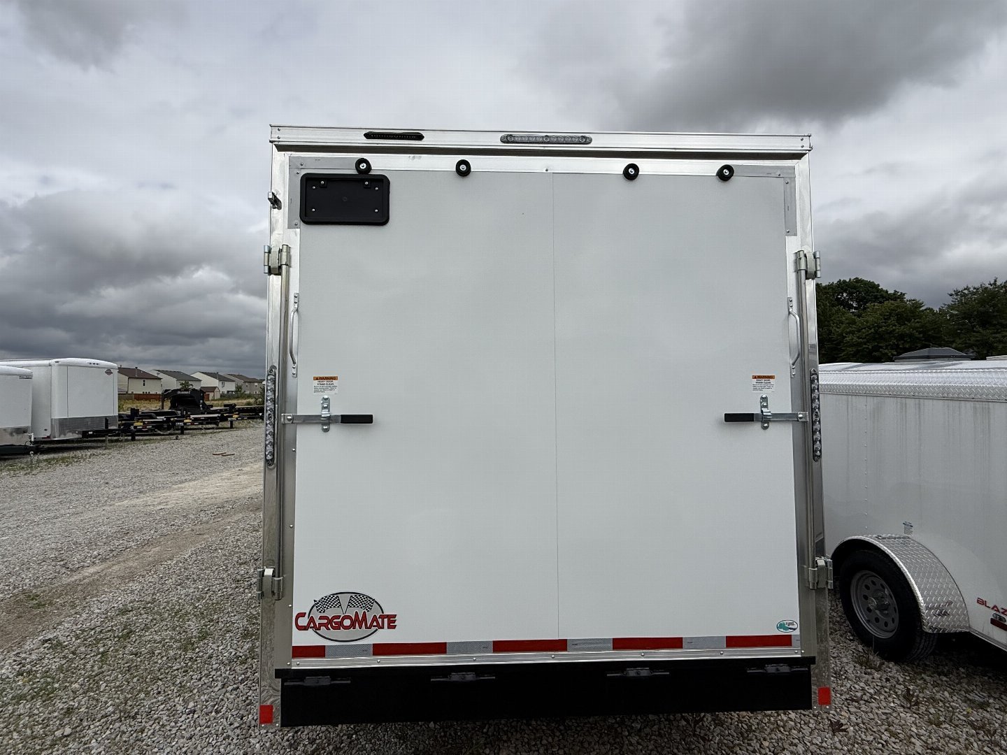 New 2025 Cargo Mate EHW718TA2 Enclosed Cargo Trailer 7x18 TA RAMP DOOR (GVW:14000) WHITE
