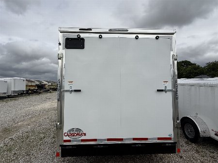 New 2025 Cargo Mate EHW718TA2 Enclosed Cargo Trailer 7x18 TA RAMP DOOR (GVW:14000) WHITE