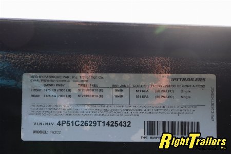 New 2026 7X20 PJ Tilt Trailer
