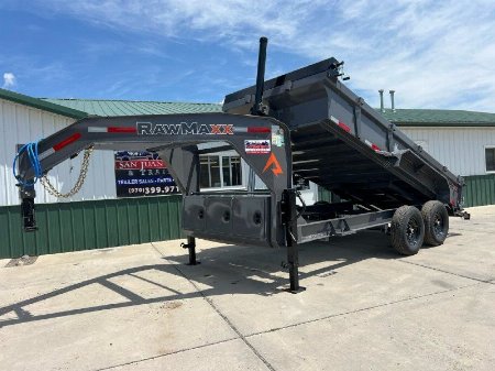 New 2025 RawMaxx LPX 83''x14' GN Dump Dump Trailer