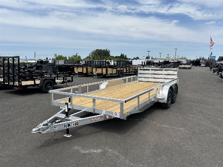 New 2025 H&H Trailers 7'X18' (7K GVWR) Open Aluminum Tandem Axle Utility Trailer