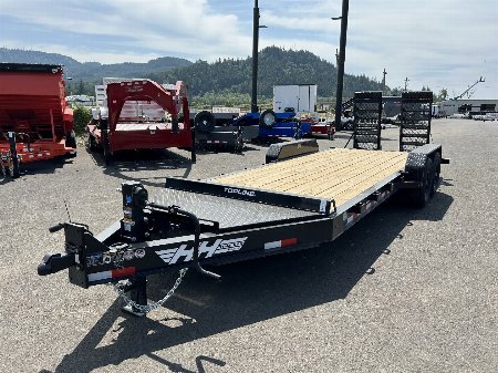New 2025 H&H 8.5'X18' (15'+3') 15.4K GVWR Open Steel Topline I-Beam Equipment Trailer
