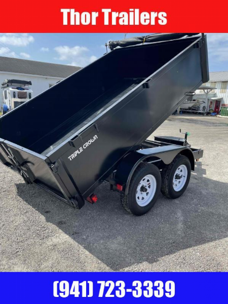 New 2025 Triple Crown Trailers 6X10 7K DUMP 2' SIDES LOWRIDER Dump Trailer