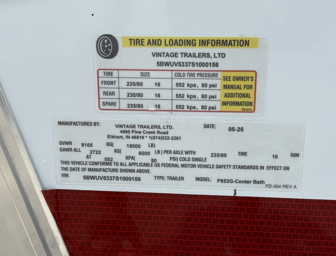 New 2025 VINTAGE 8 X 53 RACE TRAILER BATHROOM PKG