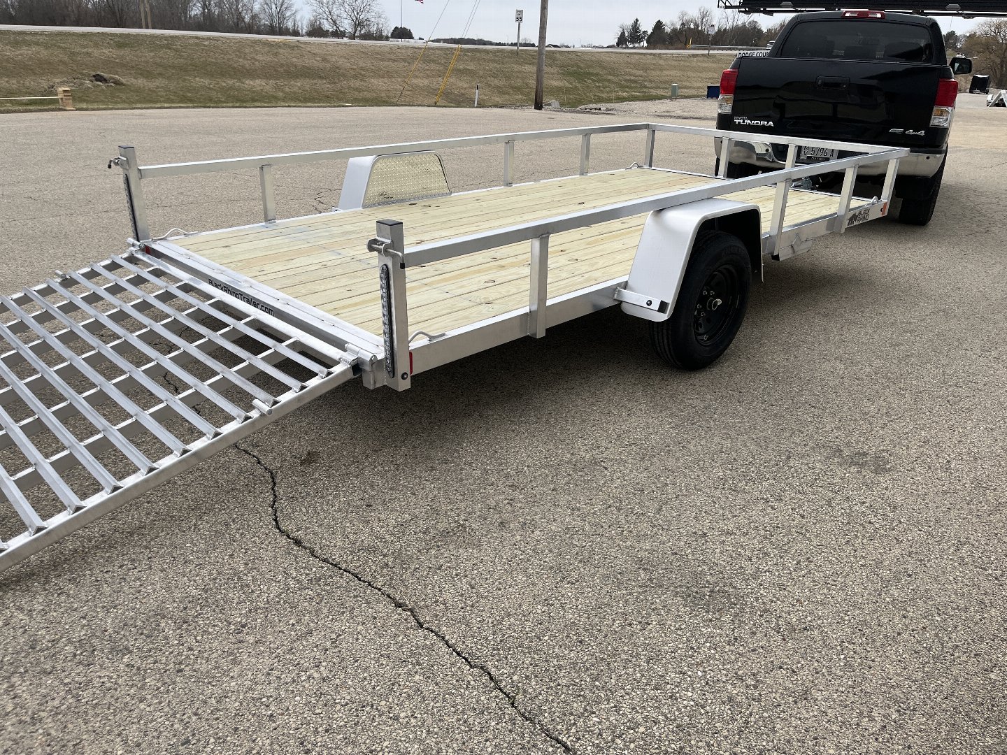 New 2025 Black Rhino EXS7x14 Aluminum Trailer w/ Wood Deck