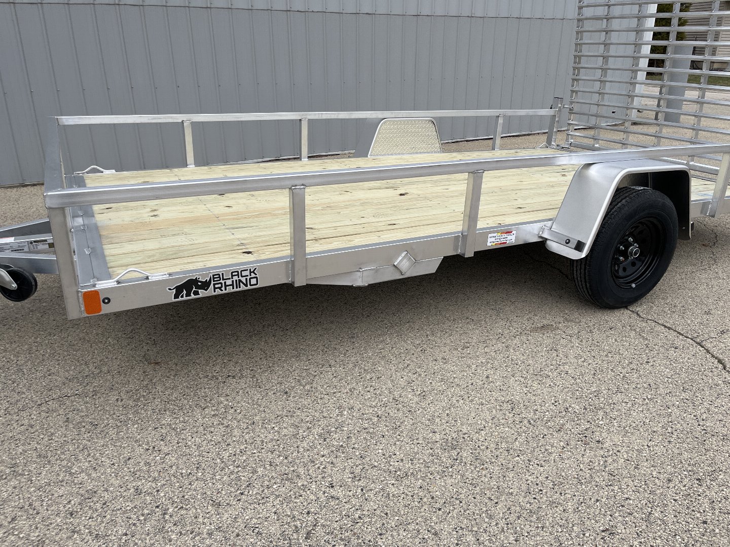 New 2025 Black Rhino EXS7x14 Aluminum Trailer w/ Wood Deck
