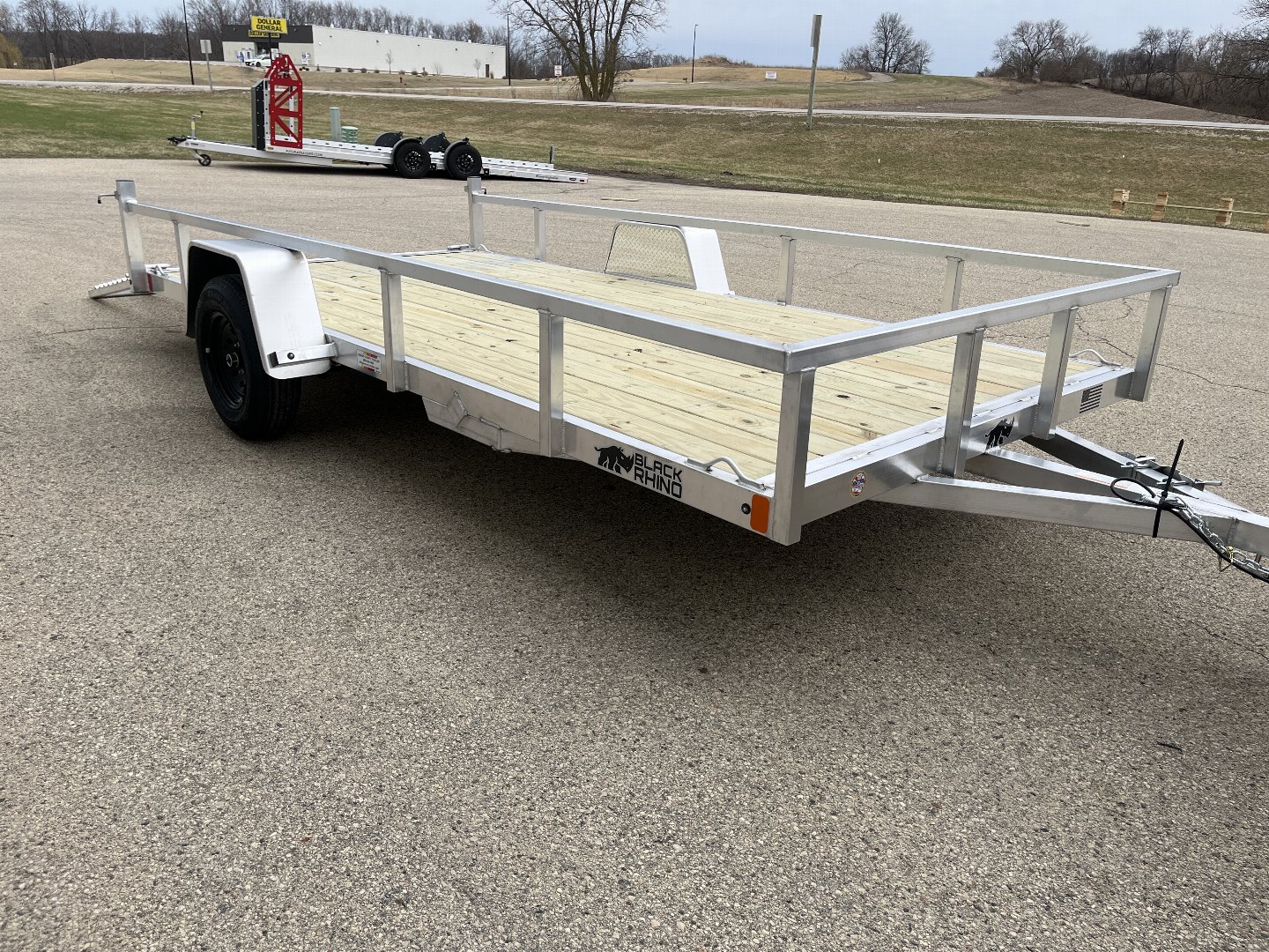 New 2025 Black Rhino EXS7x14 Aluminum Trailer w/ Wood Deck
