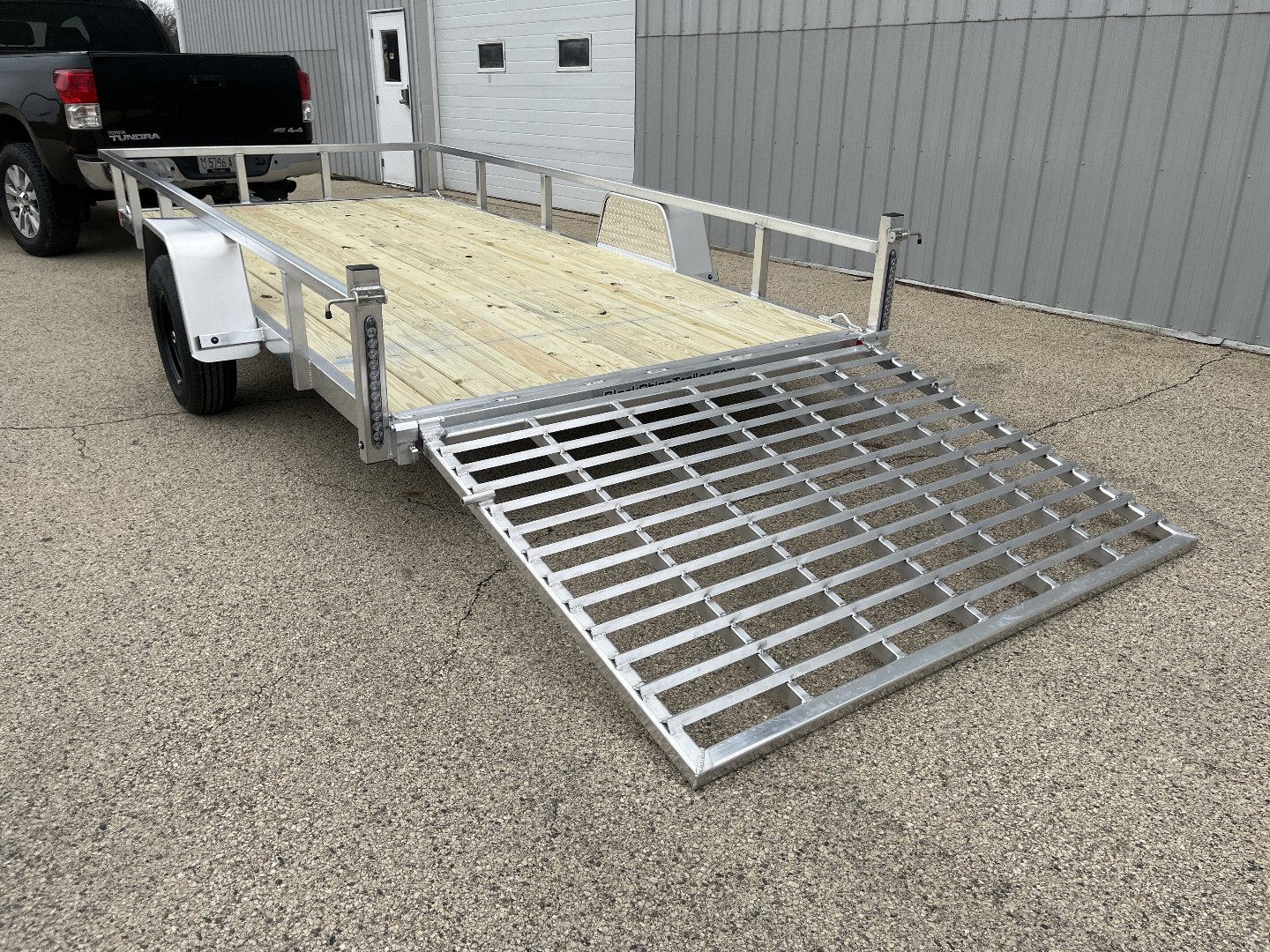 New 2025 Black Rhino EXS7x14 Aluminum Trailer w/ Wood Deck