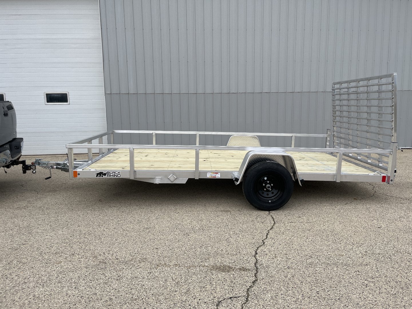 New 2025 Black Rhino EXS7x14 Aluminum Trailer w/ Wood Deck