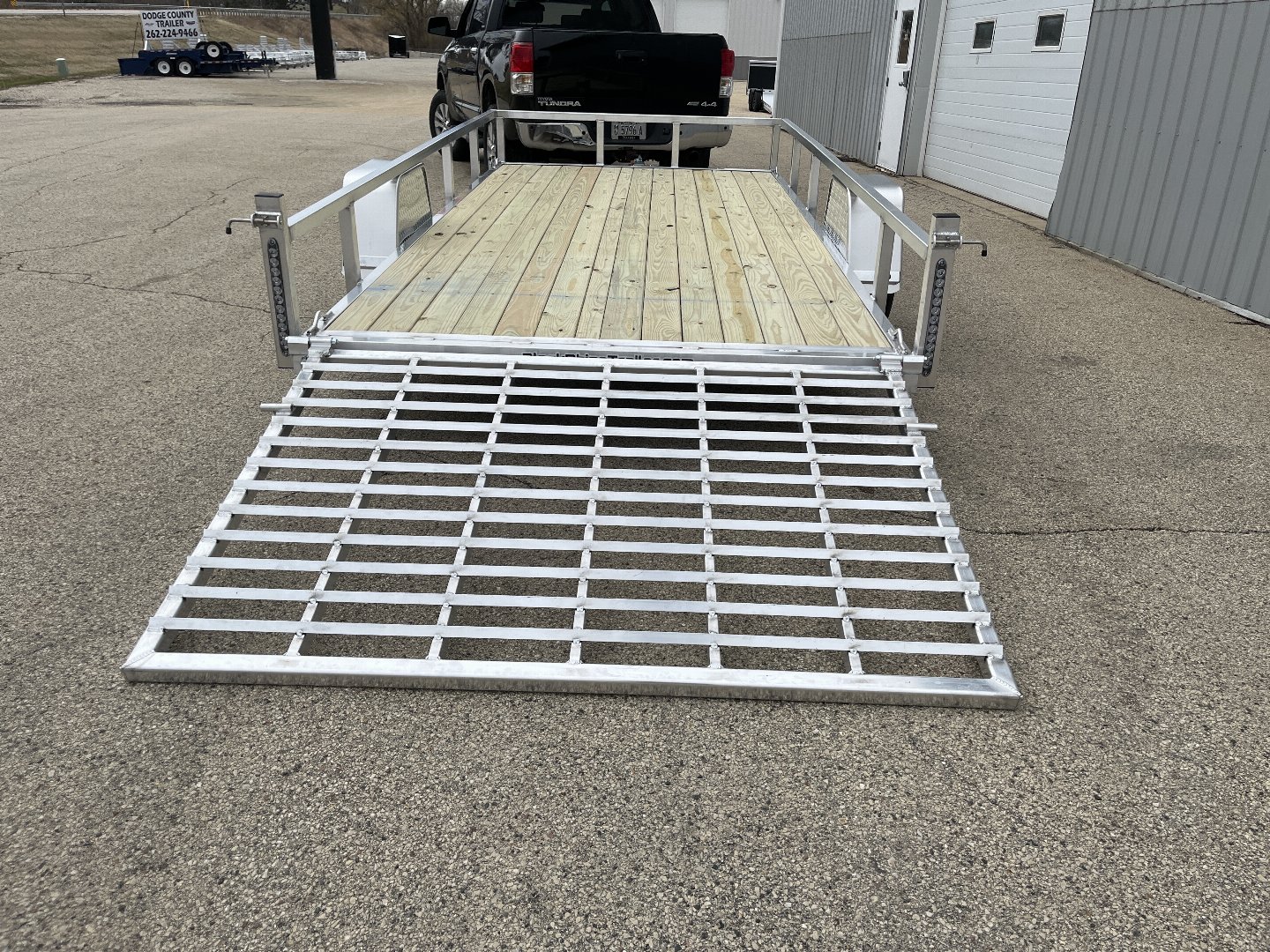 New 2025 Black Rhino EXS7x14 Aluminum Trailer w/ Wood Deck