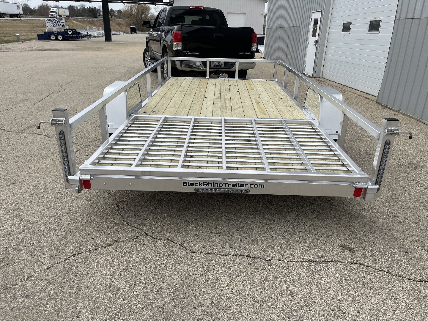 New 2025 Black Rhino EXS7x14 Aluminum Trailer w/ Wood Deck