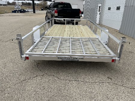 New 2025 Black Rhino EXS7x14 Aluminum Trailer w/ Wood Deck