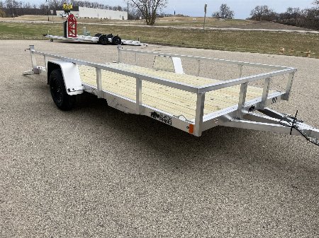 New 2025 Black Rhino EXS7x14 Aluminum Trailer w/ Wood Deck