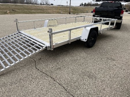 New 2025 Black Rhino EXS7x14 Aluminum Trailer w/ Wood Deck