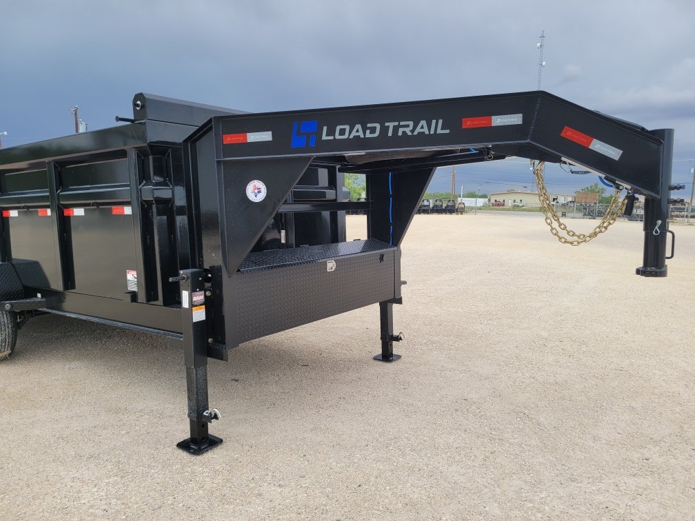 New 2025 Load Trail 16' 14K Gooseneck Dump w/ 48" Sides Telescopic Cylinder