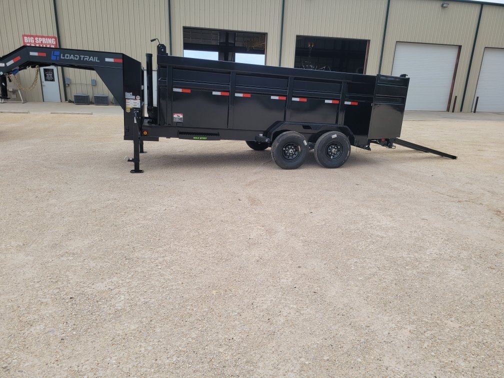 New 2025 Load Trail 16' 14K Gooseneck Dump w/ 48" Sides Telescopic Cylinder