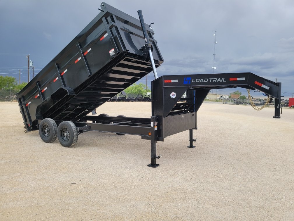 New 2025 Load Trail 16' 14K Gooseneck Dump w/ 48" Sides Telescopic Cylinder