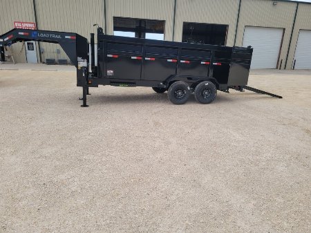 New 2025 Load Trail 16' 14K Gooseneck Dump w/ 48" Sides Telescopic Cylinder