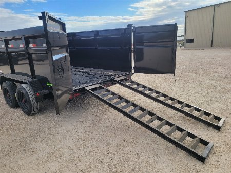 New 2025 Load Trail 16' 14K Gooseneck Dump w/ 48" Sides Telescopic Cylinder