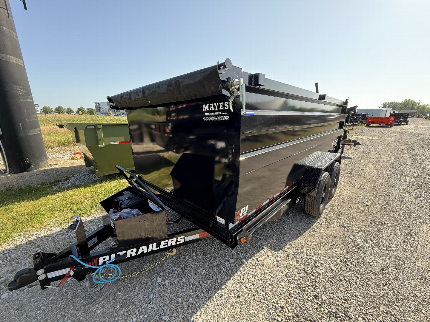 New 2026 PJ Trailers D7142 Dump Trailer 83x14 TA HIGH SIDES (GVW:14000) BLACK
