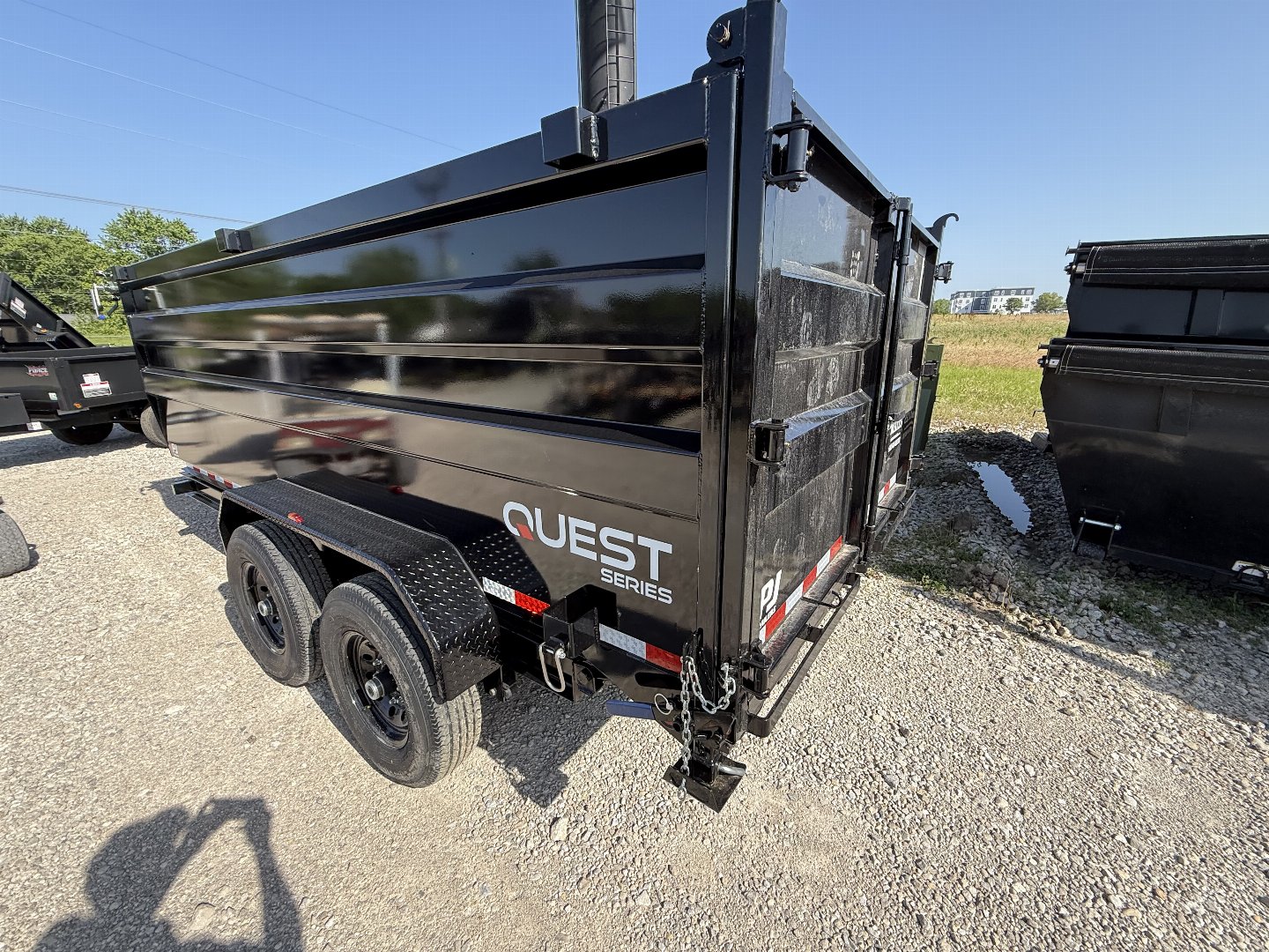 New 2026 PJ Trailers D7142 Dump Trailer 83x14 TA HIGH SIDES (GVW:14000) BLACK