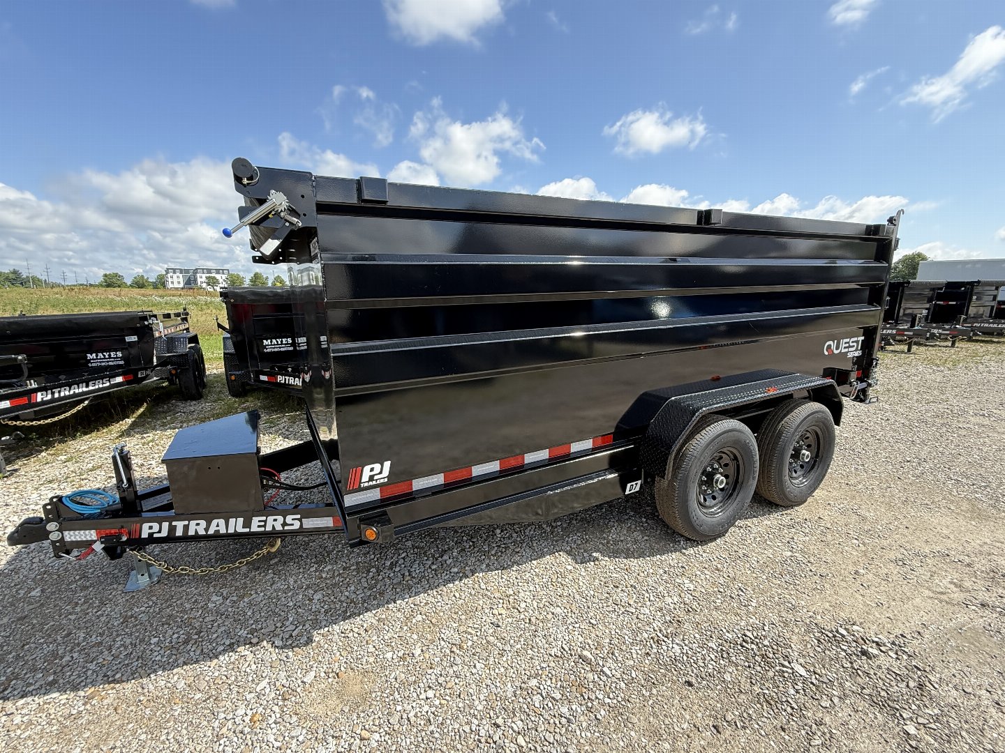 New 2026 PJ Trailers D7142 Dump Trailer 83x14 TA HIGH SIDES (GVW:14000) BLACK