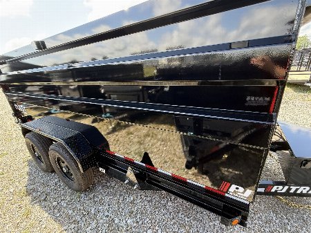 New 2026 PJ Trailers D7142 Dump Trailer 83x14 TA HIGH SIDES (GVW:14000) BLACK