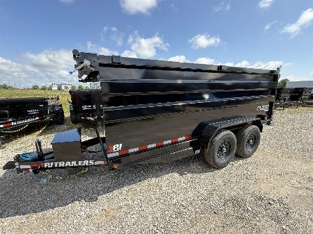 New 2026 PJ Trailers D7142 Dump Trailer 83x14 TA HIGH SIDES (GVW:14000) BLACK
