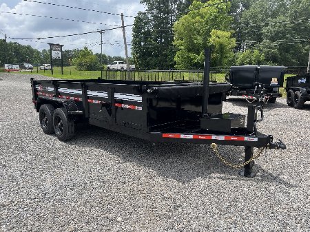 New 2025 U-Dump 83 x16'x25  Pro Series Dump Trailer, Telescopic Ram, 16K GVWR, Slide-In Ramps