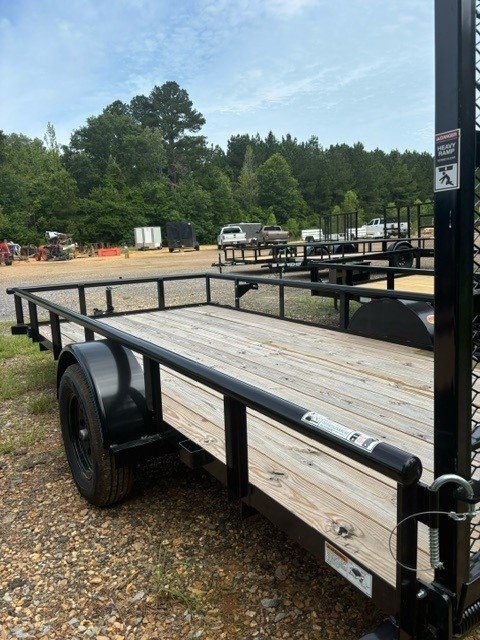 New 2025 Top Hat 77''x14' Single Axle Pipe top Utility Trailer