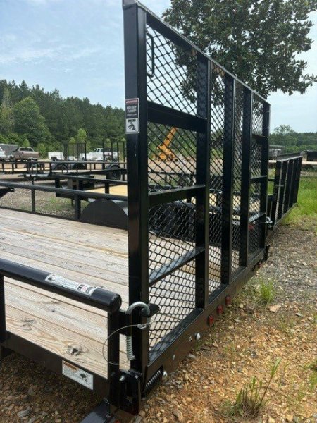New 2025 Top Hat 77''x14' Single Axle Pipe top Utility Trailer