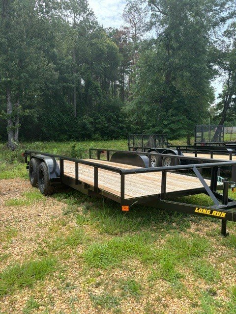 New 2025 Long Run Trailers 82''x18' Tandem Axle Pipe Top Utility Trailer
