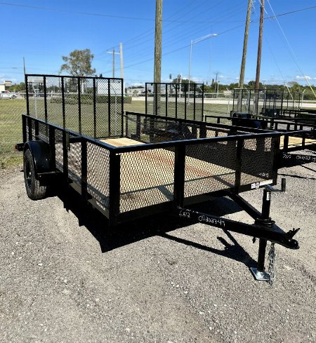 New 2025 - 6.4X12 SA WITH 2FT MESH SIDES Utility Trailer