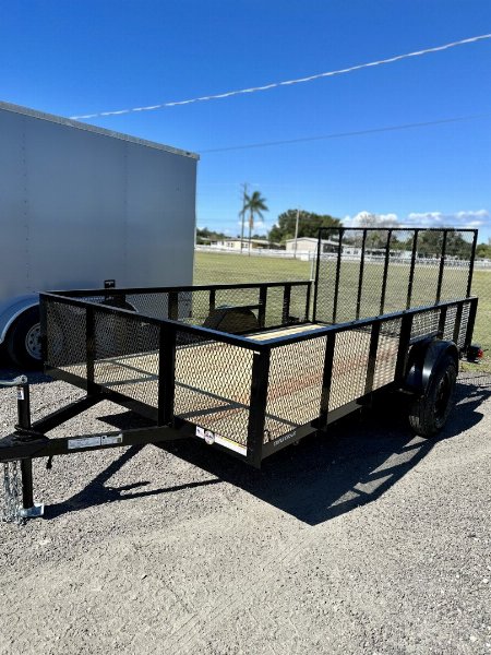 New 2025 - 6.4X12 SA WITH 2FT MESH SIDES Utility Trailer