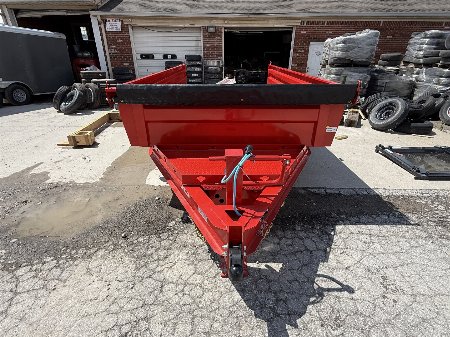 New 2026 PJ Trailer DL142 Dump Trailer 83X14 TA 24  SIDES (GVW:14000) RED