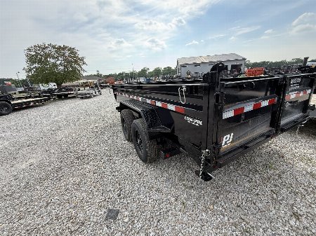 New 2026 PJ Trailer DL142 Dump Trailer 83X14 TA 24" SIDES (GVW:14000)  BLACK