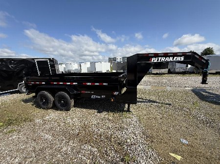 New 2026 PJ Trailer DL142 Dump Trailer 83X14 TA GOOSENECK 24" SIDES (GVW:15680)  BLACK
