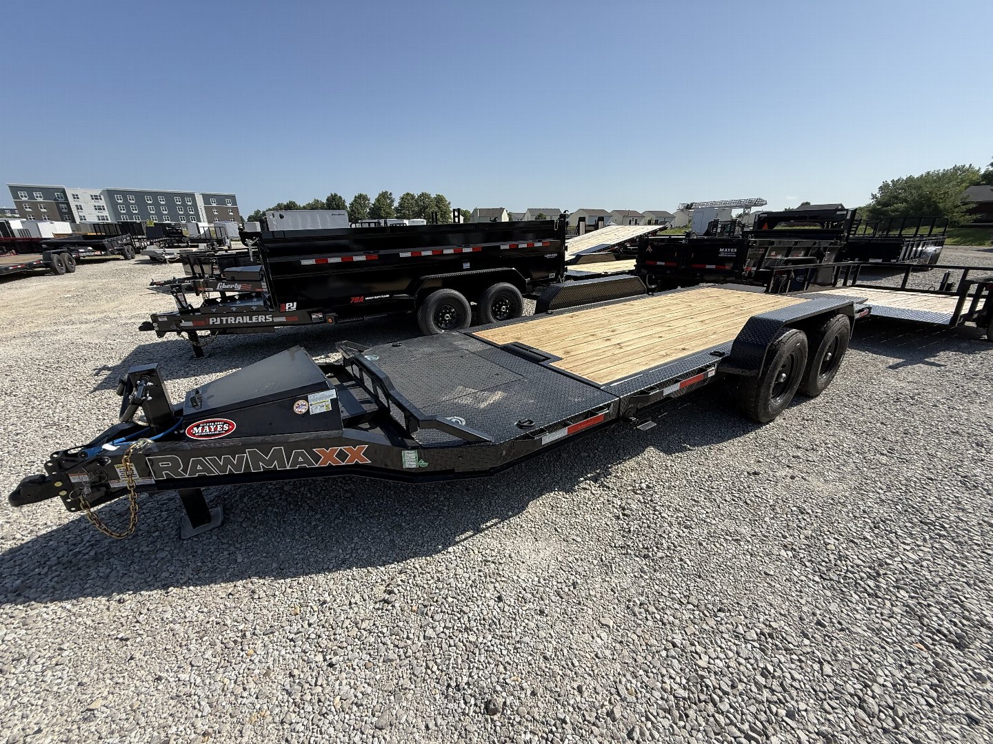 New 2025 Rawmaxx G7X20BP14K Tilt Trailer 83X20 TA Gravity Partial Tilt (GVW:14000) JET BLACK
