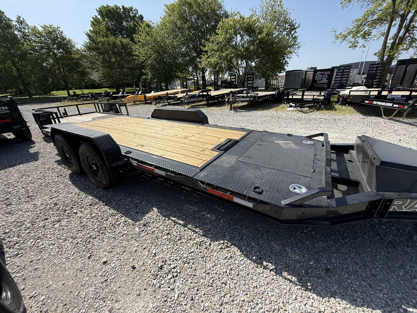 New 2025 Rawmaxx G7X20BP14K Tilt Trailer 83X20 TA Gravity Partial Tilt (GVW:14000) JET BLACK