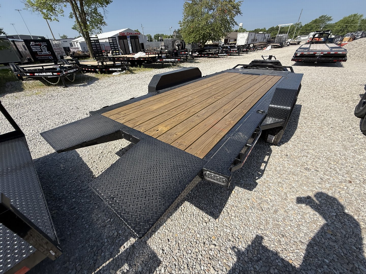 New 2025 Rawmaxx G7X20BP14K Tilt Trailer 83X20 TA Gravity Partial Tilt (GVW:14000) JET BLACK