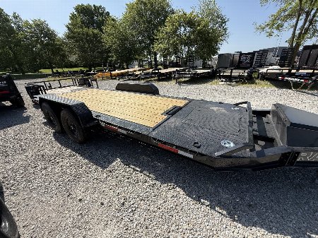 New 2025 Rawmaxx G7X20BP14K Tilt Trailer 83X20 TA Gravity Partial Tilt (GVW:14000) JET BLACK