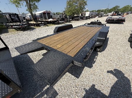 New 2025 Rawmaxx G7X20BP14K Tilt Trailer 83X20 TA Gravity Partial Tilt (GVW:14000) JET BLACK