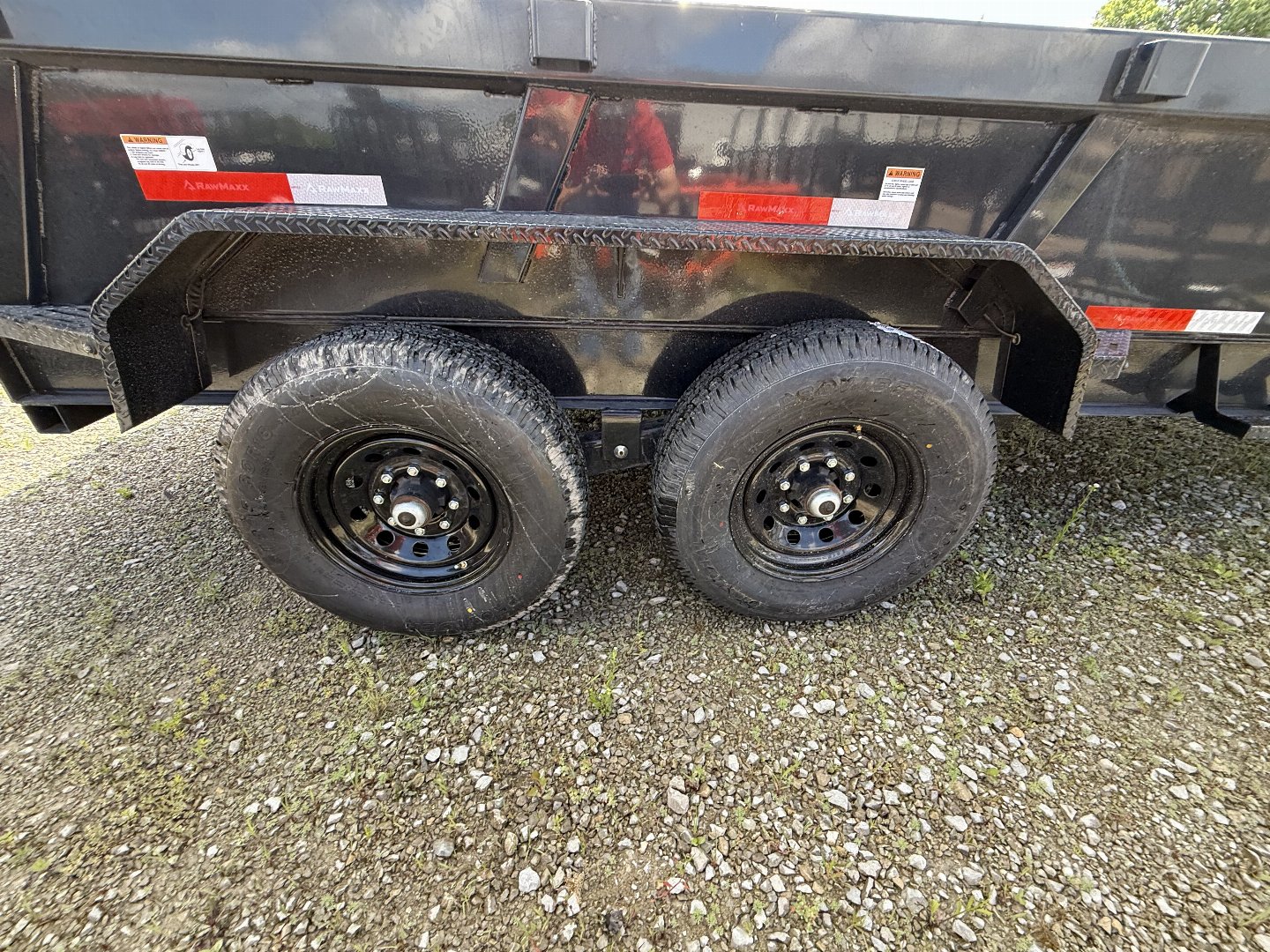 New 2025 Rawmaxx LPX16BP14K Dump Trailer 83x16 TA 22" SIDES (GVW:14000) JET BLACK