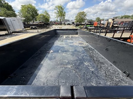New 2025 Rawmaxx LPX16BP14K Dump Trailer 83x16 TA 22" SIDES (GVW:14000) JET BLACK